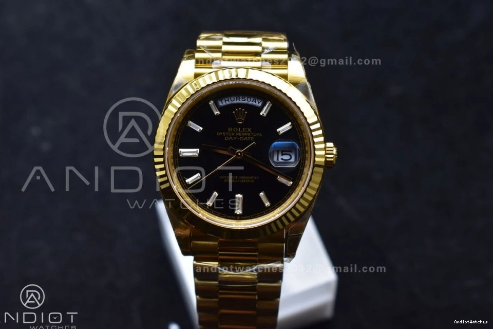 40 Edition VR3255 Dial Weight) Day THBF YG 660 Date (Gain Crystal Bracelet on Best President RelaxedFit 228238 1:1 Black 0727